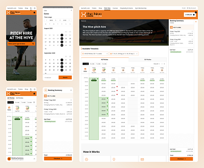 Web app design - Sports venue management information architecture ux