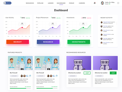 Bit Pharma's Web Platform artificial intelligence design medical platform ui ux website