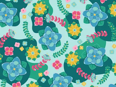 Spring Florals botanical colourful digital painting floral flowers spring spring festival vector