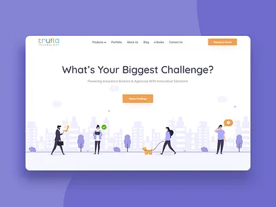 Trufla design insurance landing page ui ux web deisgn website