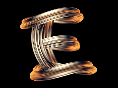 05/36 — letter E : : 36 type challenge 36daysoftype 36daysoftype e 3d c4d challenge cinema 4d design dribbble illustration