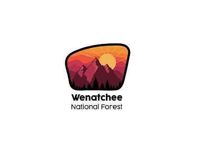 Wenatchee National Forest logo branding design forest forest logo illustration logo logodesign mountain mountain logo mountainlogo thirtylogos thirtylogoschallenge vector wenatchee national forest