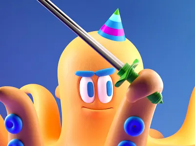 PULPO 3d c4d character illustration octane octopuss persona pulpo render