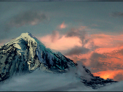 Sunset Land Painting background digital 2d digitalart digitalpainting landscape