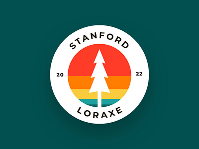 The Stanford Loraxe ari arinazem colorblock loraxe nazem retro retro badge stanford tree
