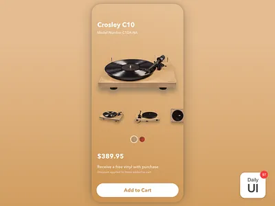 097 Giveaway cart challenge commerce dailyui dailyuichallenge giveaway recordplayer
