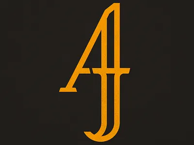 AJ logo monogram word mark