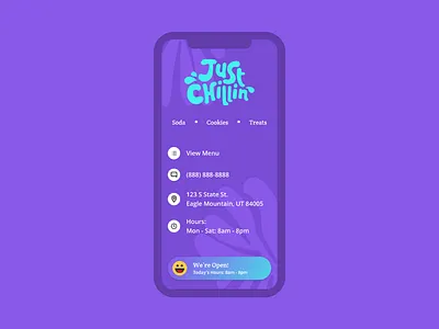 Just Chillin Soda Shack Website branding css figma html javascript jquery responsive design scss web design web developement