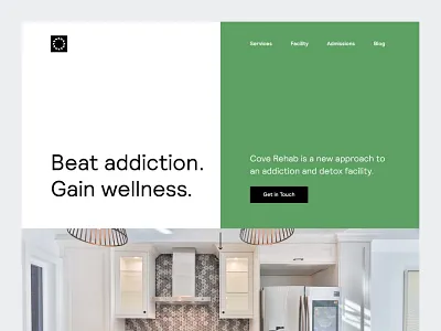 Cove Rehab Homepage clean home page swiss ui