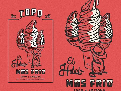 Topo Ice Cream arizona cold gopher ice ice cream ice cream cone restaraunt roadside attraction saguaro shirt topo