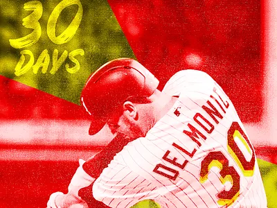 Countdown to Opening Day baseball countdown grain instagram layered social media texture