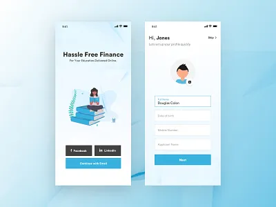 Education Loan Application eductaion facebook finanace linkedin loan login profile signup