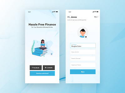 Education Loan Application eductaion facebook finanace linkedin loan login profile signup