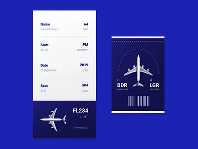 Day #24 Boarding Pass boarding pass design digital flight fly graphic ticket ui ux web