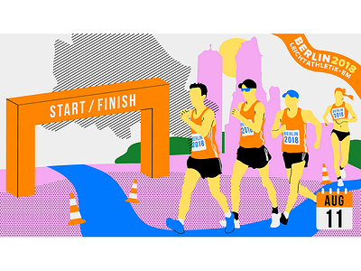 Race Walking Illustration animation athletes athletics berlin championship design european illustration illustrator podcast race race walking sport vector