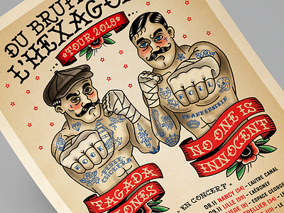 La castagne character design graphic design illustration music old school tattoo poster art rock and roll tagada jones