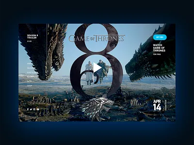 Game of Thrones: Season 8 concept design game of thrones got ui ux