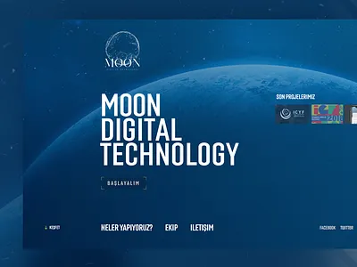 Moon Digital - Landing Page design digital landing landing page moon photoshop sketch ui user interface web design
