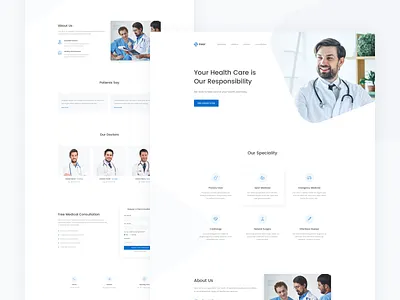 Medical Landing Page consultation dailyui doctor health health care landing page medical sketchapp ui ux