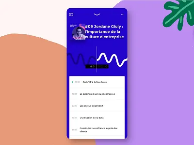 Coolcast - Player concept app design mobile player podcast ui ux