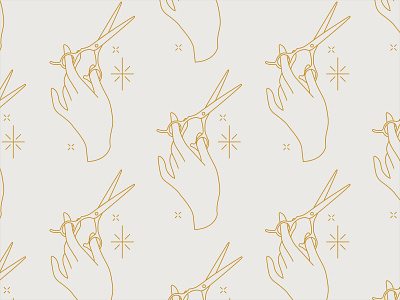 Taylor Norrid Logo Mark branding design fort worth hair stylist hand iconography illustration illustrator logo design logomark mark mark icon symbol pattern salon scissors sparkles stylist