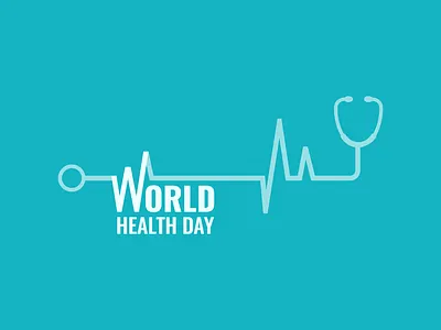 World Health Day - Typography art design health healthy illustration logo medical stay healthy stethoscope typography word as image world health day worldhealthday
