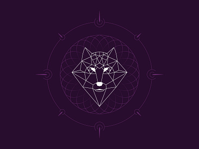 Spirit Dog line art animal dark design dog dog art flat illustration line line art tattoo vector