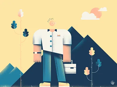 Worker Man art colorful design illustration vector