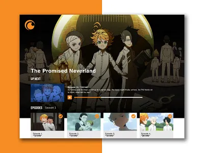 DailyUI #25 - TV App anime app crunchyroll dailyui dailyui 025 interaction ipad mobile tv ui ux video