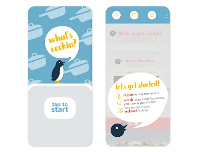 Case Study - What's Cookin app design flat recipe ui ux