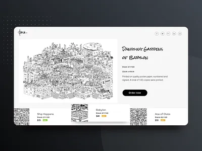 [J.03] Illustrator E-commerce branding concept design ecommerce landing page leftover ui ux web