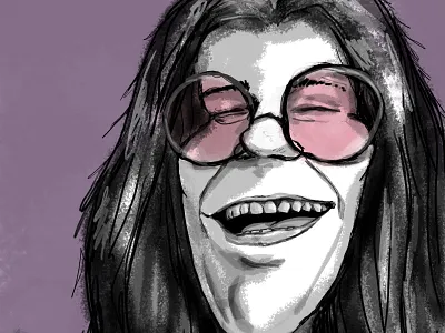 Ms. Janis J caricature color illustration portrait art