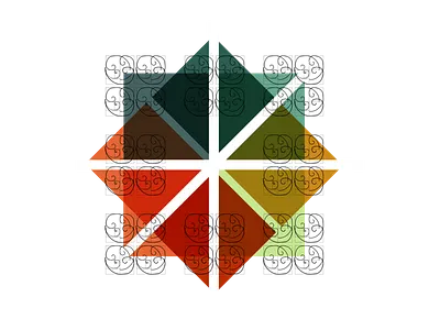 Shape and Blend Layering branding corporate branding decor design illustration screen printing