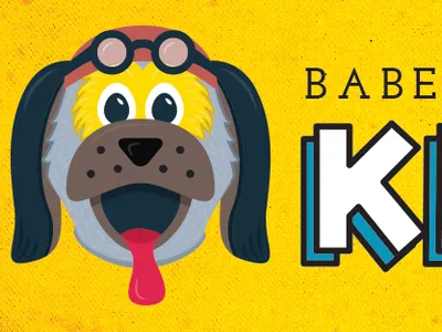 Babe Ruff's Kids Club baseball dog kids texture