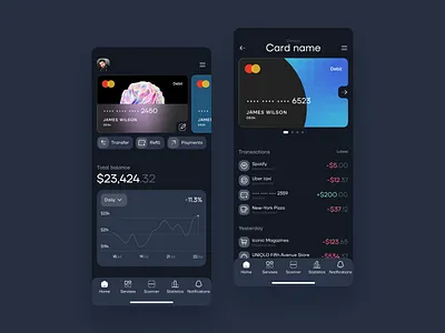 Banking App card credit card