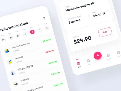 Budget keeper | Track you expenses and income | Sketch XD Figma budget app daily budget expense income ios app ios ui iphone x minimal app mobile app money money tracker transaction wallet