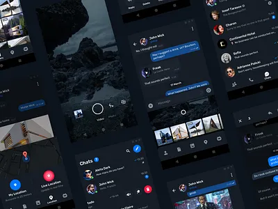Telegram Messenger for Android – Dark mode android app camera design file interface material messenger photo telegram ui ux