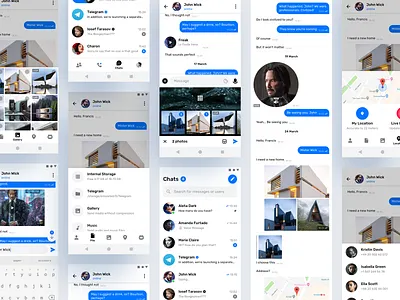 Telegram Messenger for Android – Light mode android app camera clean design file interface material messenger photo telegram ui ux