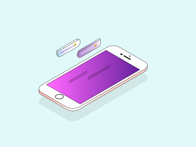 chat adobe illustrator chat design illustration isometria phone vector