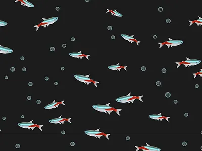 Neon Tetra Pattern designer digital painting graphic design illustration pattern surface pattern design