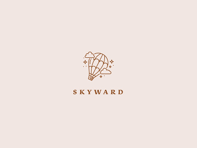 Skyward Logo brand identity branding clouds dailylogochallenge design hotairballoon icon illustration illustrator lettering logo sky stars typography vector