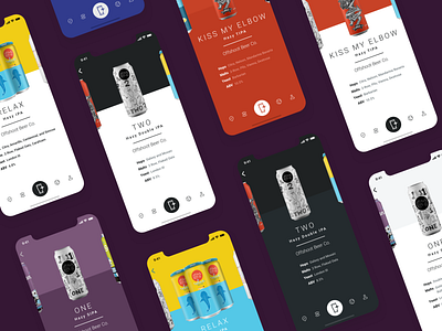 Untappd / Static 4 app apple beer concept dark darkmode darkui ios iphonex mobile redesign ui untappd ux