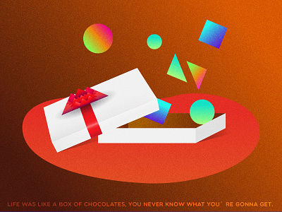 Chocolate box color illustration