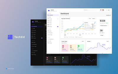 TechEd Platform dashboard design finance platform product design ui ux