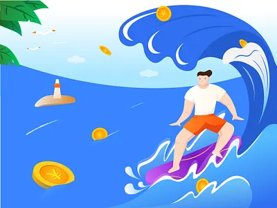 Summertime design illustration ui