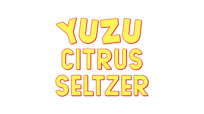 Custom Lettering Yuzu Seltzer alcohol branding customlettering logo logotype typography vector
