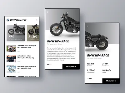 BMW Motorrad app bmw design motobike ui