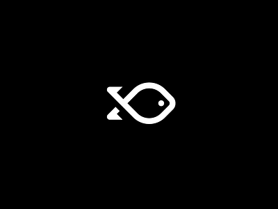 Smart Lure Symbol app app icon black white branding fish fish symbol icon minimal symbol
