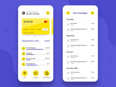 NeoBank App app bank app banking app branding dashboard app data design transactions ui ux