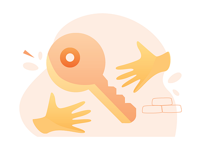 "May I borrow yours?" gradient illustration interace onboarding orange orange juice soft ui ux vector yellow